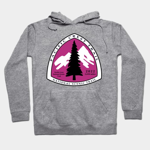 Pacific Crest Trail Thru hiker class of 2022 badge Hoodie by Deedy Studio